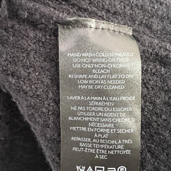 Maeve Womens Wool Blend V Neck Hourglass Cardigan Black Sz S Ribbed Knit - Picture 8 of 13